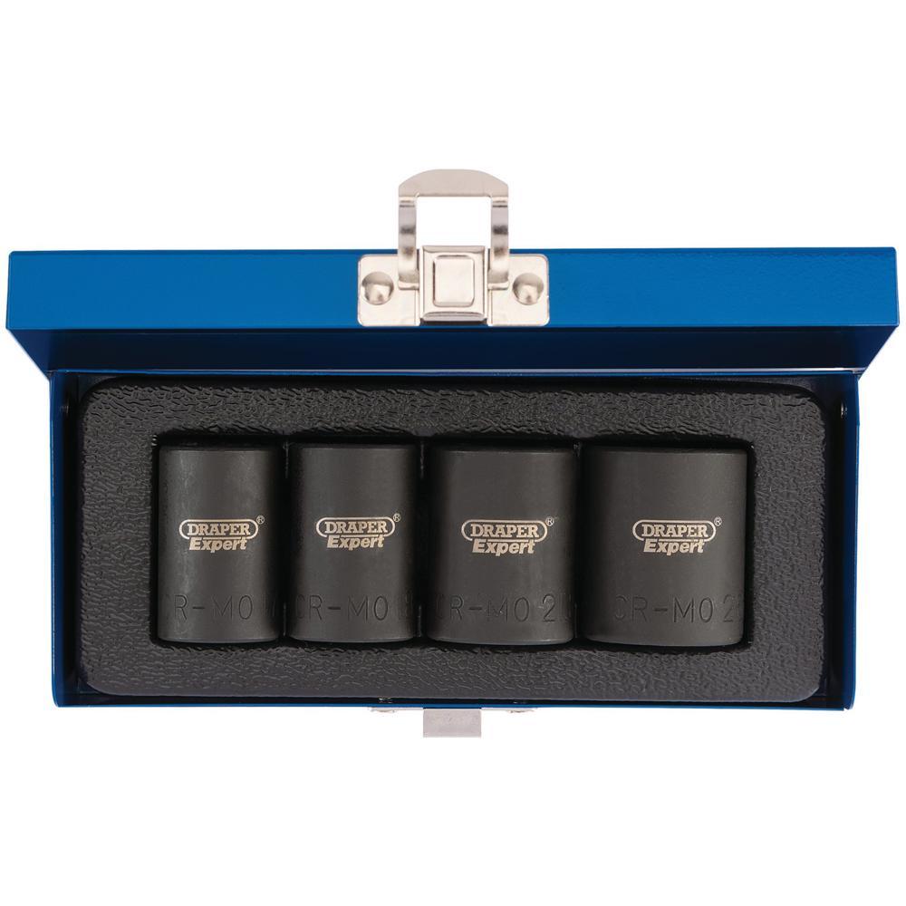 Draper Expert 4 Piece 1/2" Drive Locking Wheel Nut Socket Set 1/2"