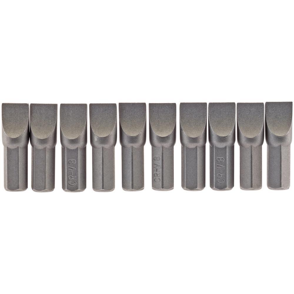 Draper Slotted Screwdriver Bit 8mm 25mm Pack of 10