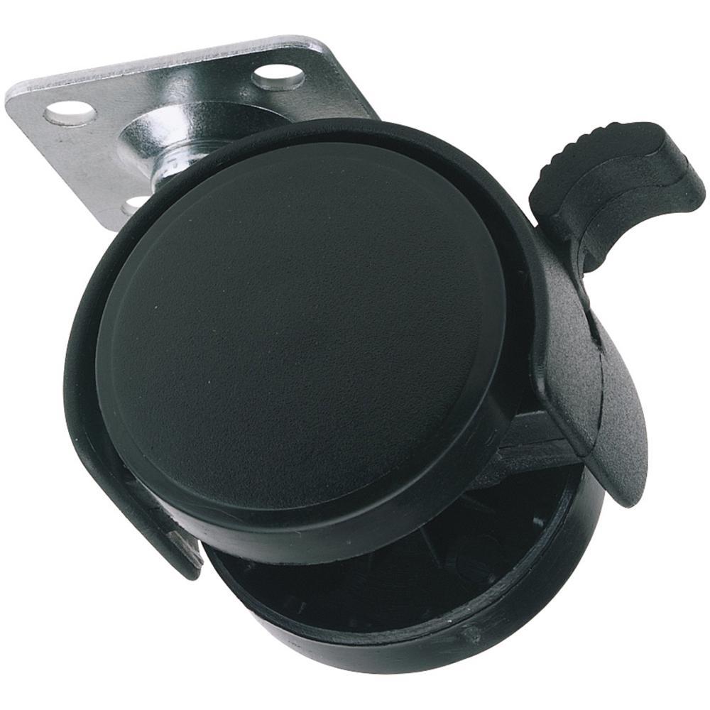 Draper Twin Nylon Wheeled Castor and Brake 40mm