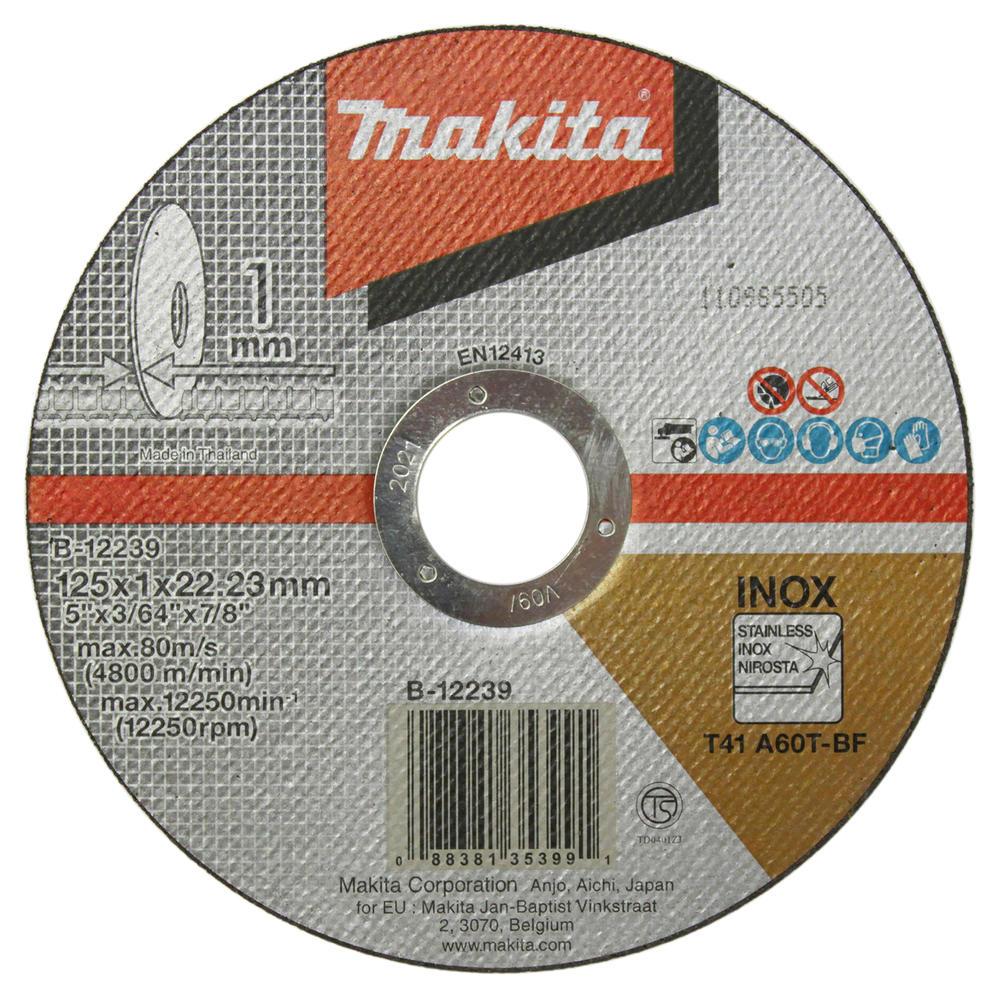 Makita Pro Thin Cutting Discs for Stainless Steel 125mm Pack of 10