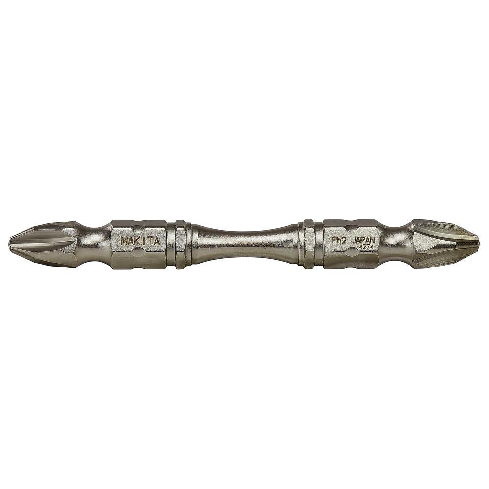 Makita Torsion Impact Double Ended Phillips Screwdriver Bit PH2 65mm Pack of 3