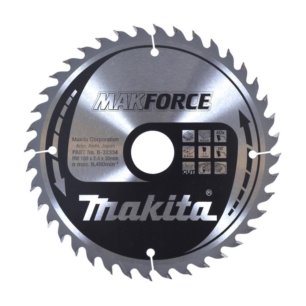 Makita MAKFORCE Circular Saw Blade for Wood Cutting 180mm 40T 30mm