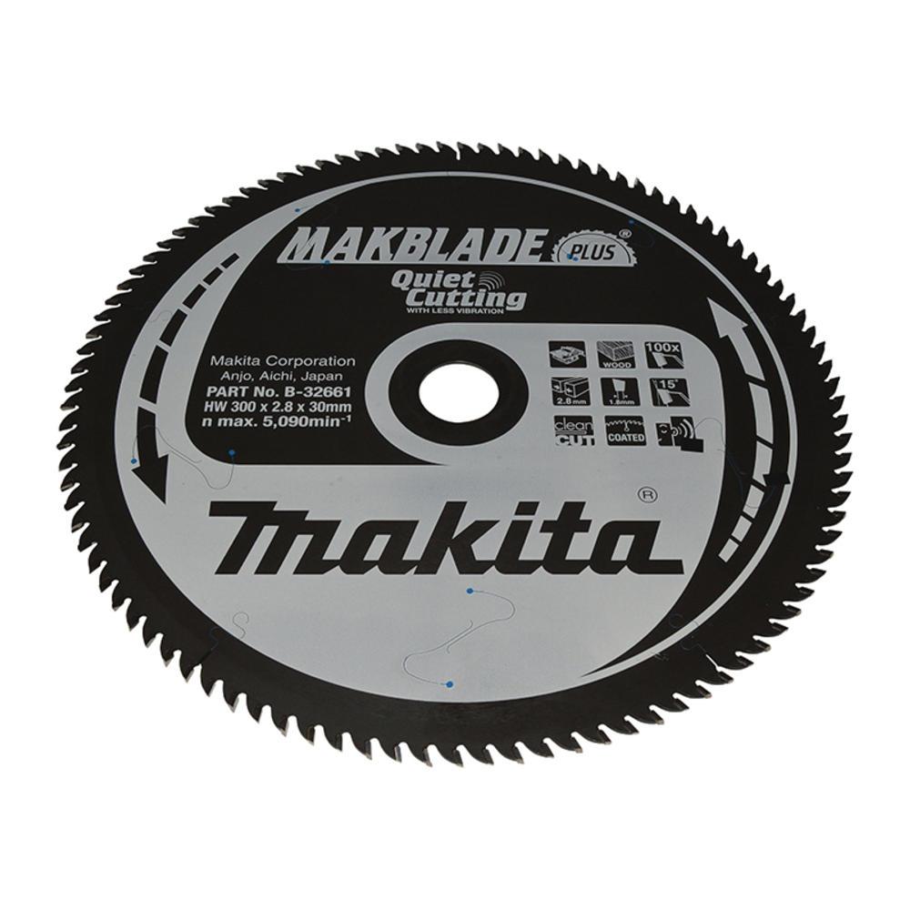 Makita MAKBLADE PLUS Circular Table Saw Blades for Wood Cutting 300mm 100T 30mm