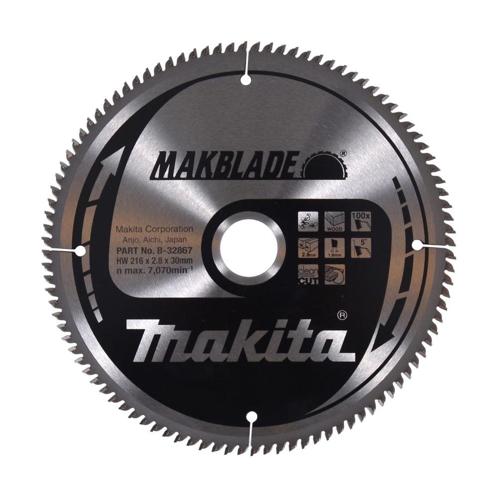 Makita MAKBLADE Circular Saw Blade for Wood Cutting 216mm 100T 30mm