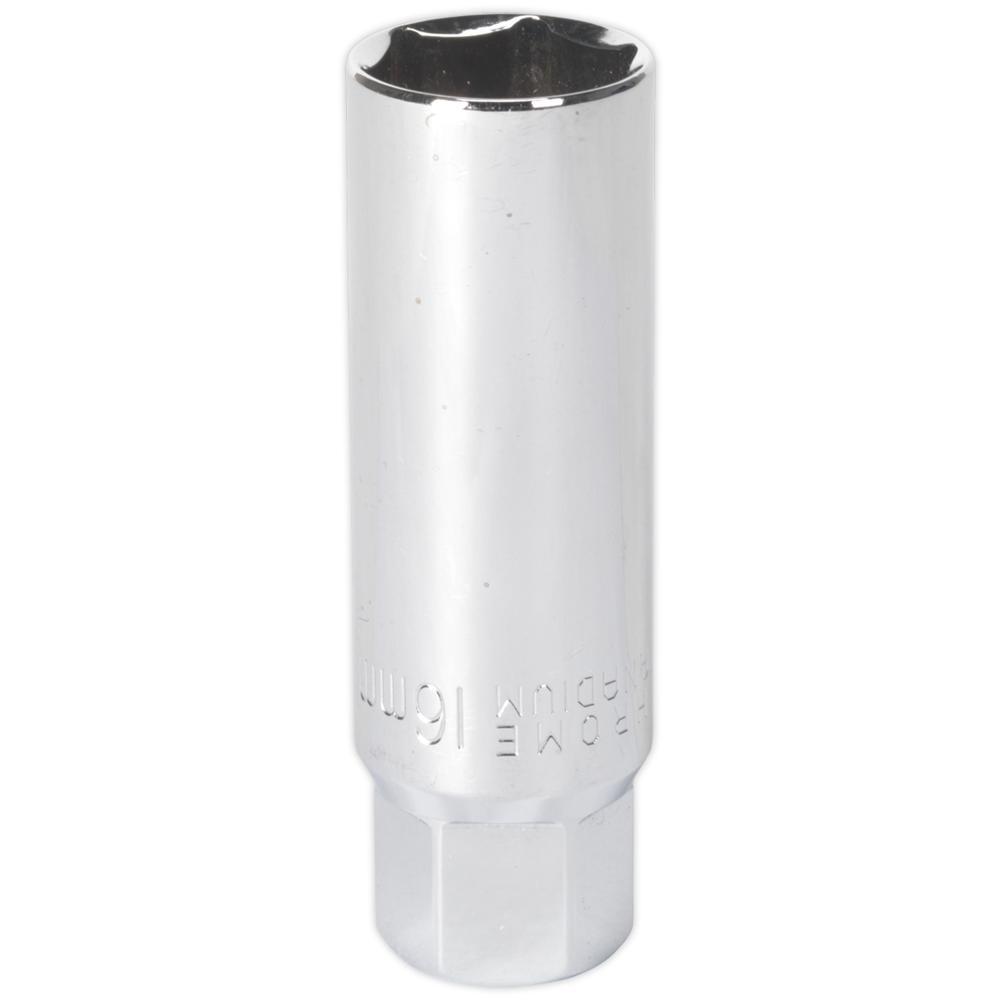 Sealey 3/8" Drive Thin Wall Hexagon Spark Plug Socket Metric 3/8" 16mm