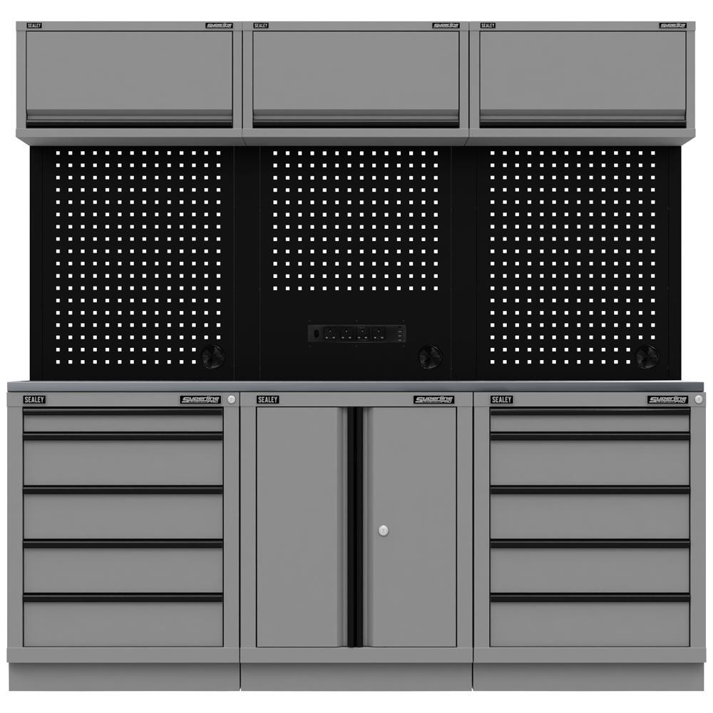 Sealey Superline Pro Black Edition Stainless Steel Worktop Storage System Combo