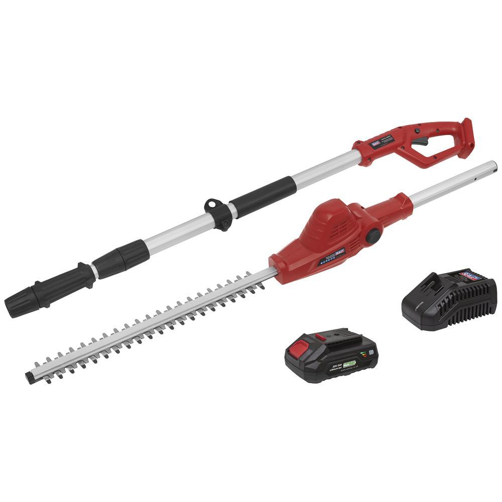 Sealey CP20VTP01 20v Cordless Telescopic Hedge Trimmer Kit 1 x 2ah Li-ion Battery Charger