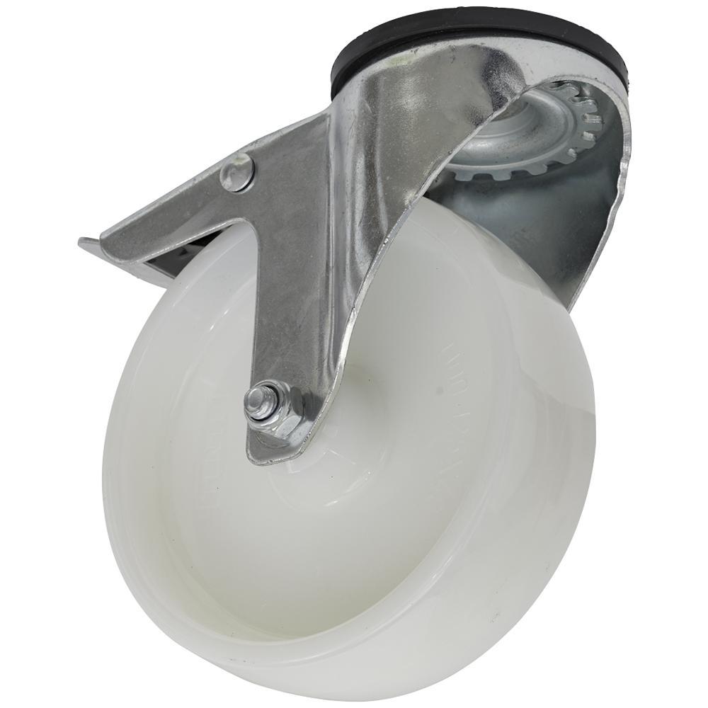 Sealey Bolt Hole Swivel Total Lock Castor White 125mm