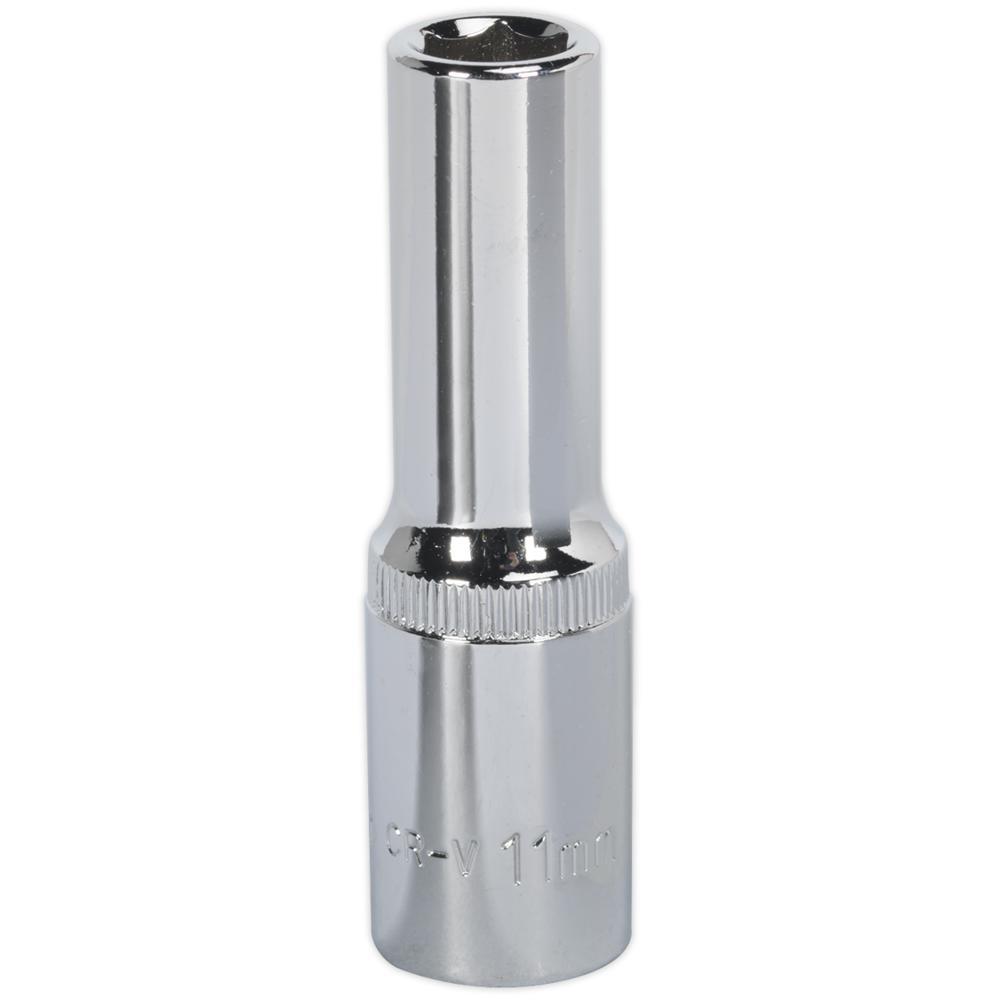 Sealey 1/2" Drive Deep Hexagon WallDrive Socket Metric 1/2" 11mm