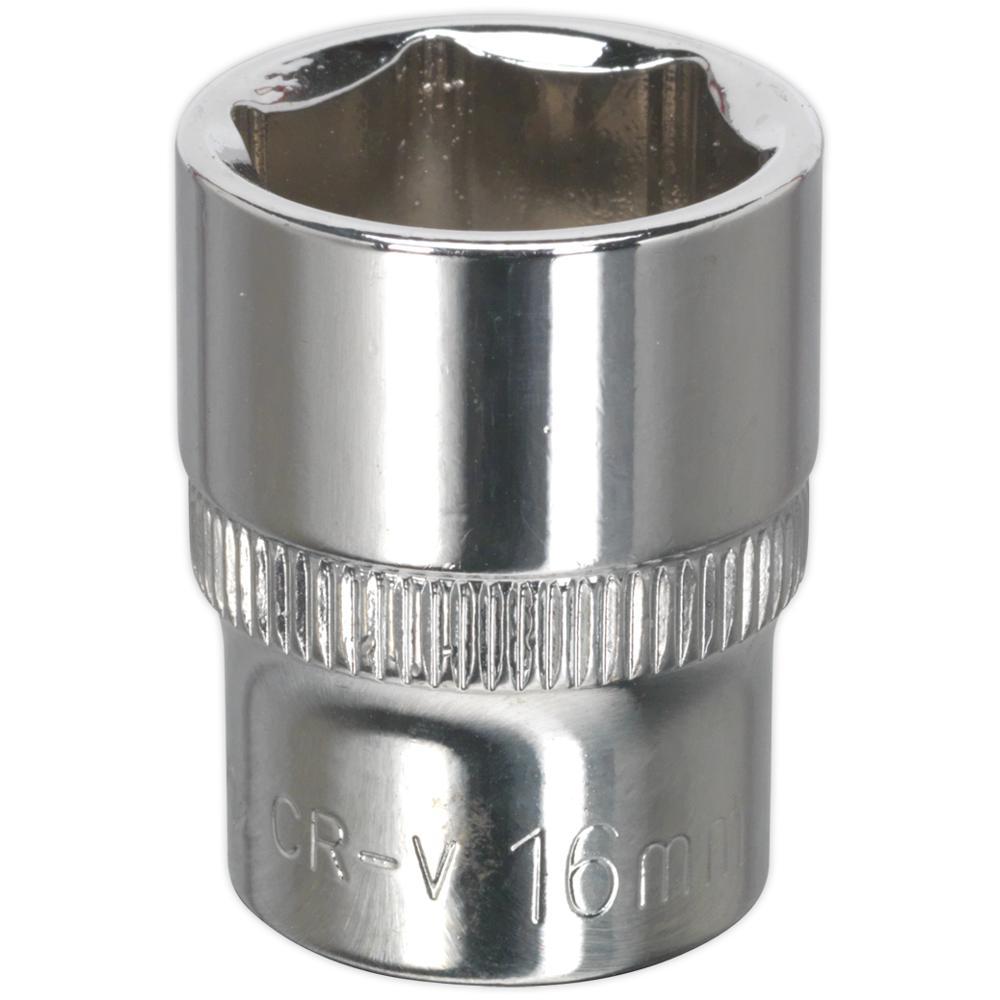 Sealey 3/8" Drive Hexagon WallDrive Socket Metric 3/8" 16mm