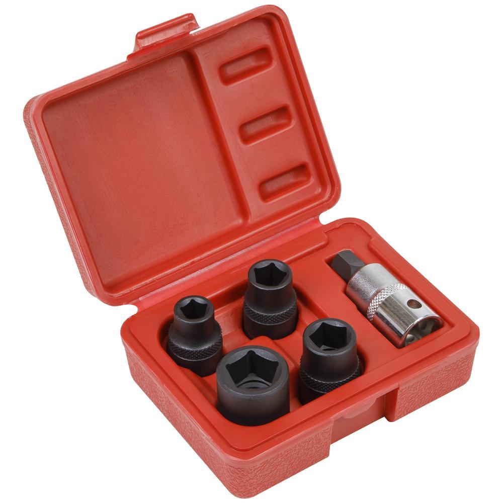 Sealey 5 Piece 1/2" Drive Pentagon Brake Caliper Socket Set for Bendix and Girling Brakes 1/2"