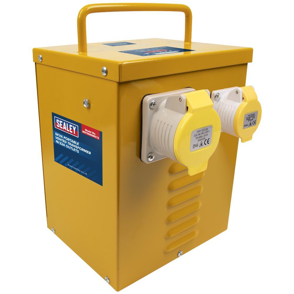 Sealey Portable Vented Site Transformer 240v to 110v 5Kva 110v
