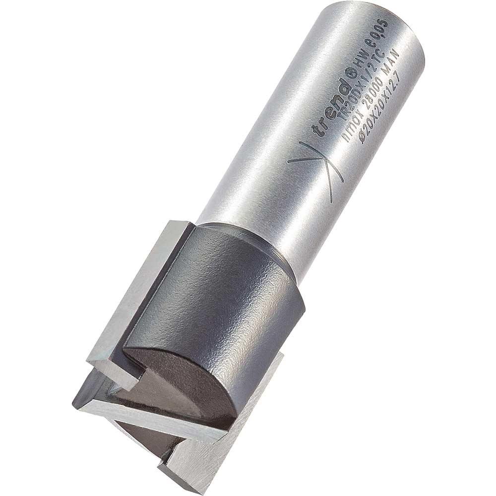 Trend Two Flute PTFE Coated Non Stick Router Cutter 20mm 20mm 1/2"