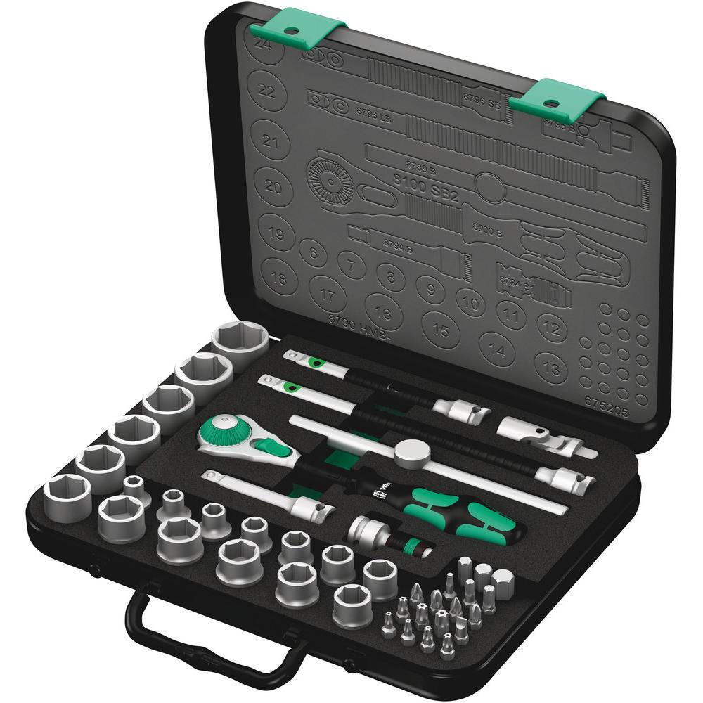 Wera 8100 SB2 Zyklop 43 Piece 3/8" Drive Socket Set 3/8"
