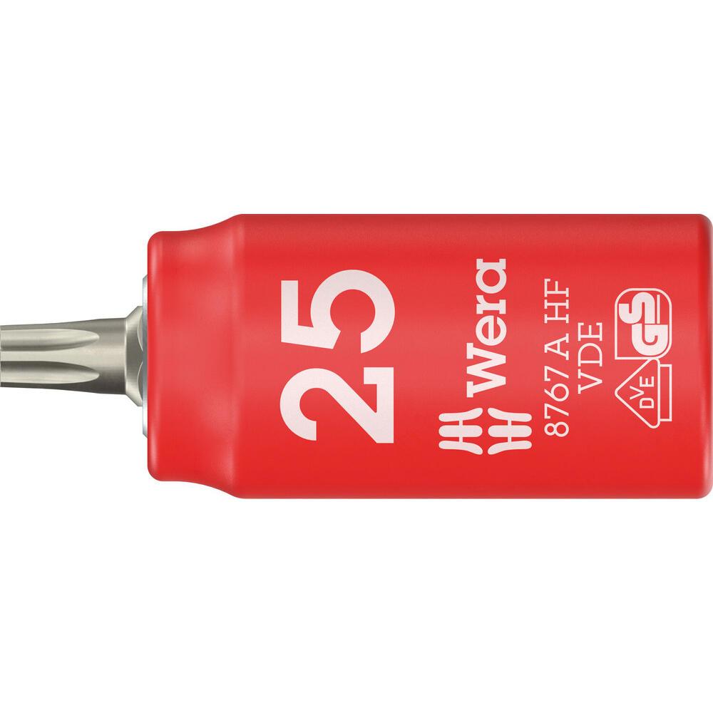 Wera 8767 A HF Zyklop VDE Insulated 1/4" Drive Torx Bit Socket 1/4" T25