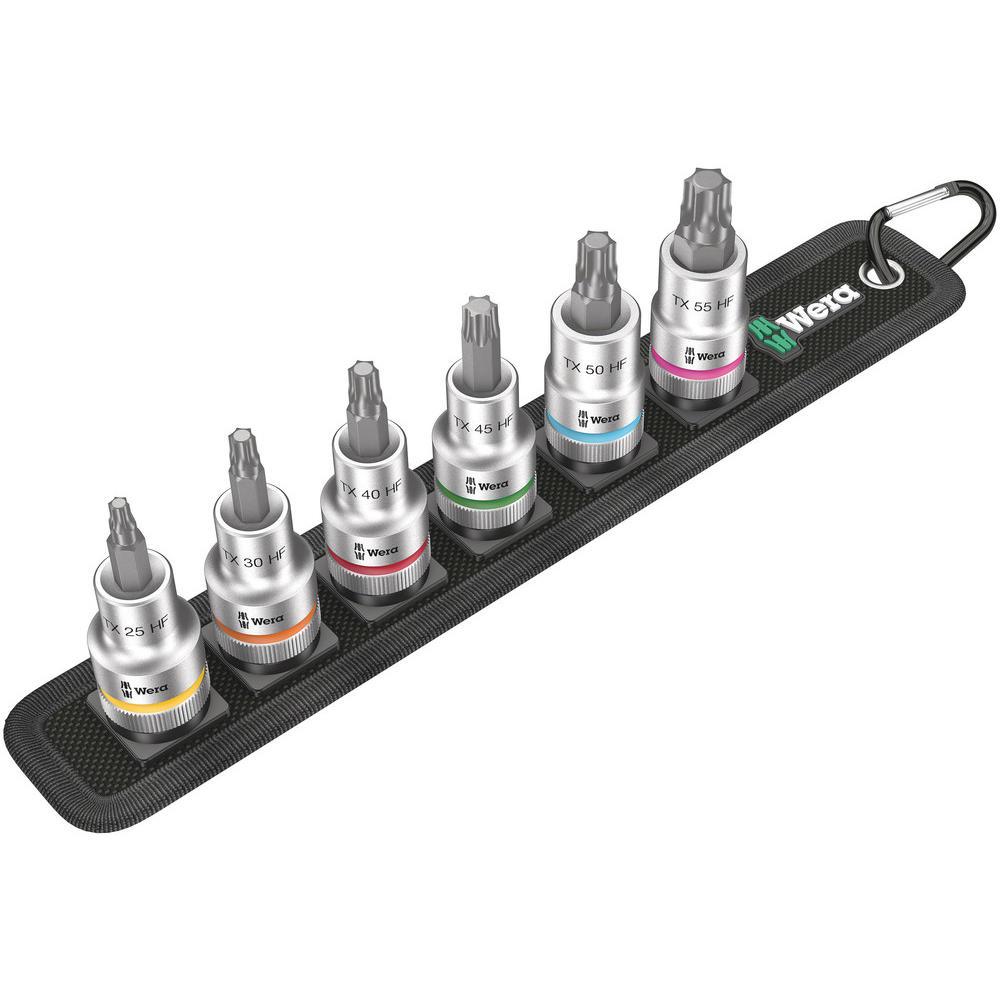 Wera 6 Piece 1/2 Drive Zyklop Torx HF Bit Socket Set 1/2"