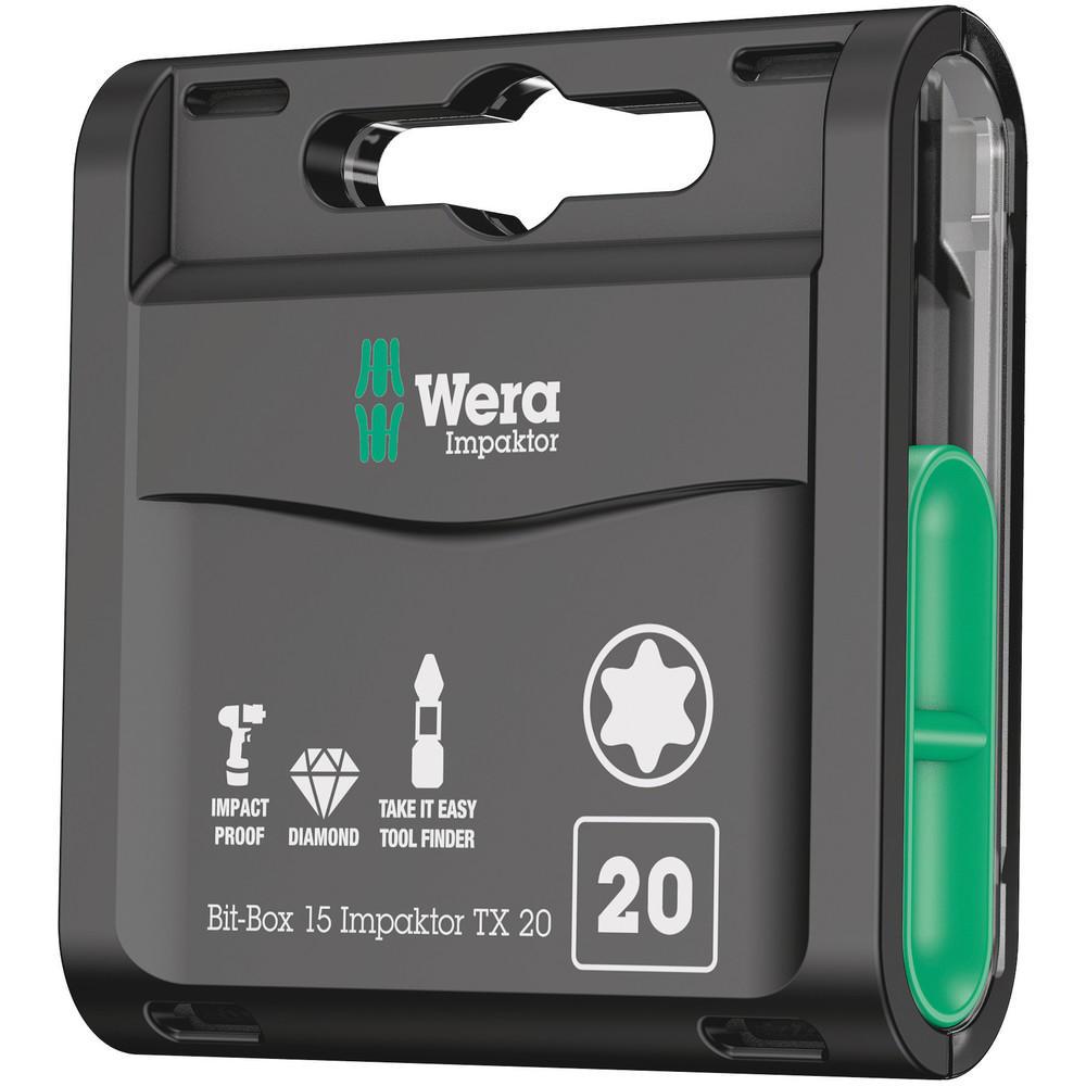 Wera Bit-Box Impaktor Torx Screwdriver Bits T20 25mm Pack of 15